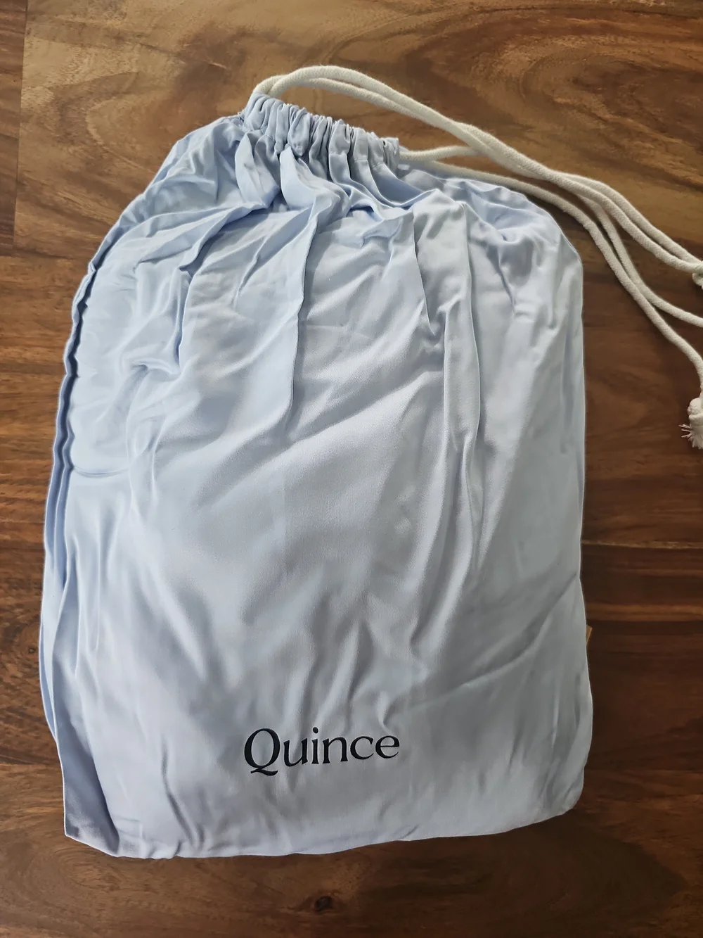 Quince Organic Bamboo Duvet Cover Set 2 Shams Size Full / Queen In Sky Blue New!